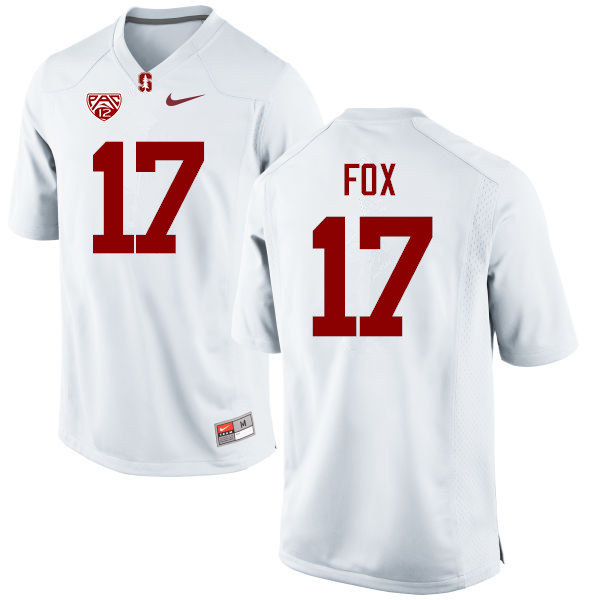 Men Stanford Cardinal #17 Jordan Fox College Football Jerseys Sale-White